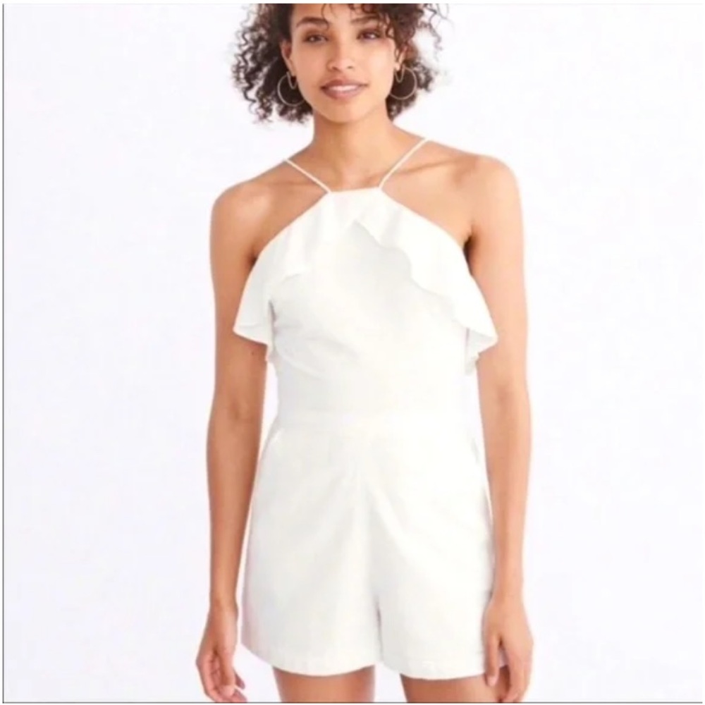 Abercrombie & Fitch white cotton romper. Small